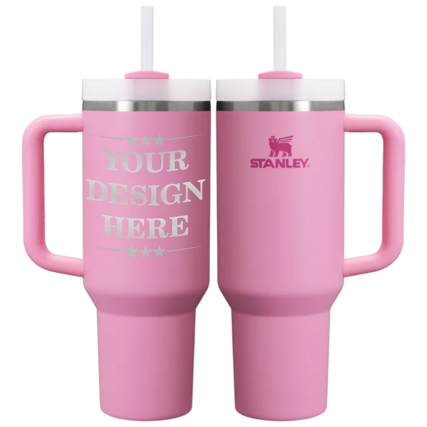 40 oz Stanley Quencher in Peony Pink