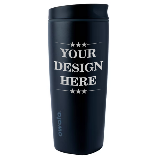 Custom Engraved Owala 20 fl oz Stainless Steel SmoothSip Slider Coffee Tumbler