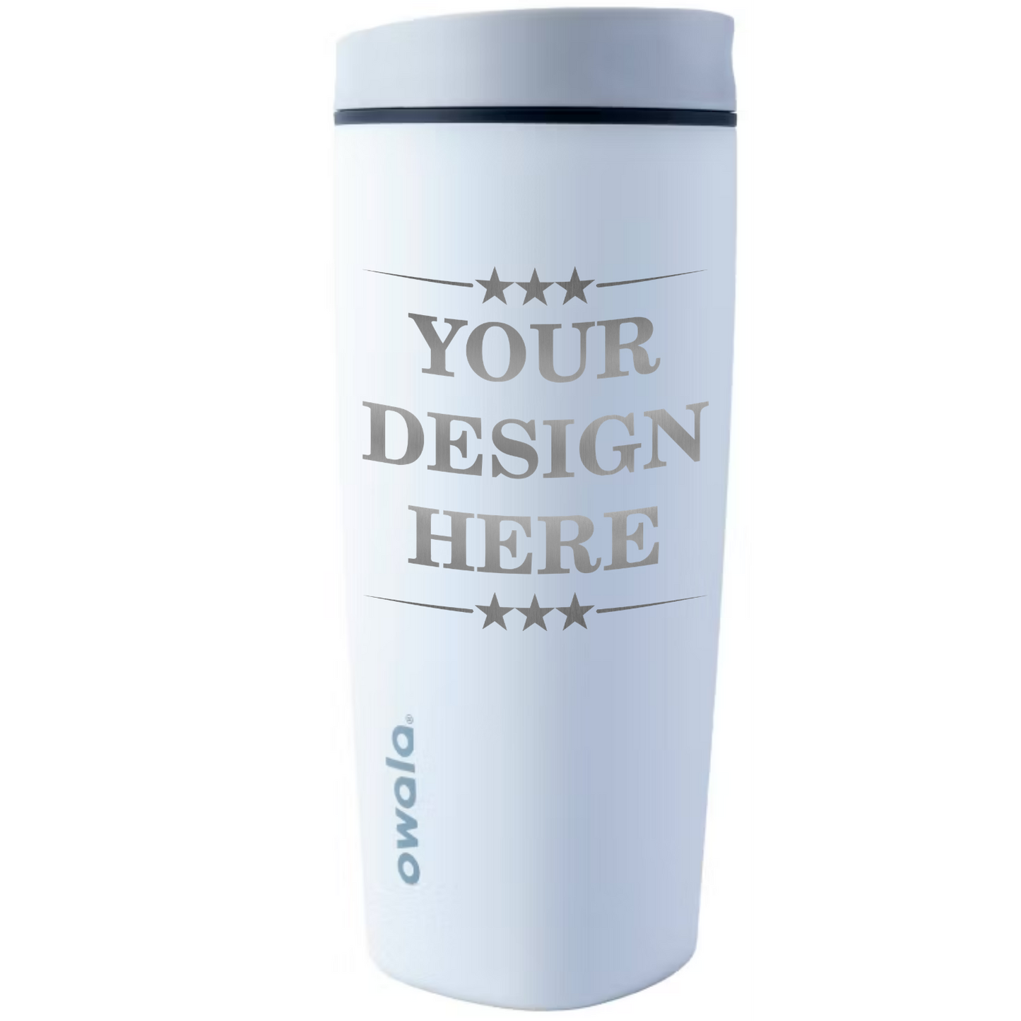 Custom Engraved Owala 20 fl oz Stainless Steel SmoothSip Slider Coffee Tumbler