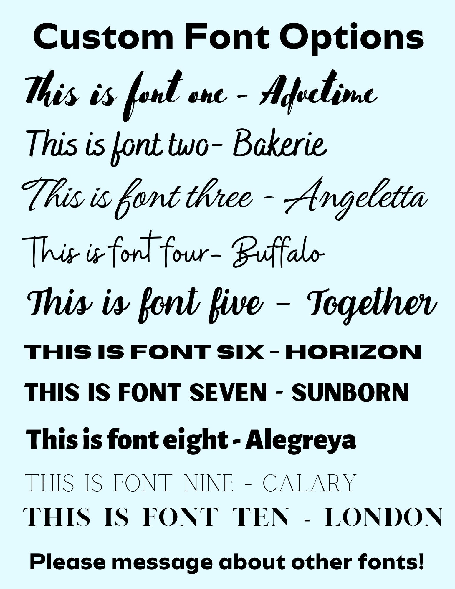 Custom Font Options