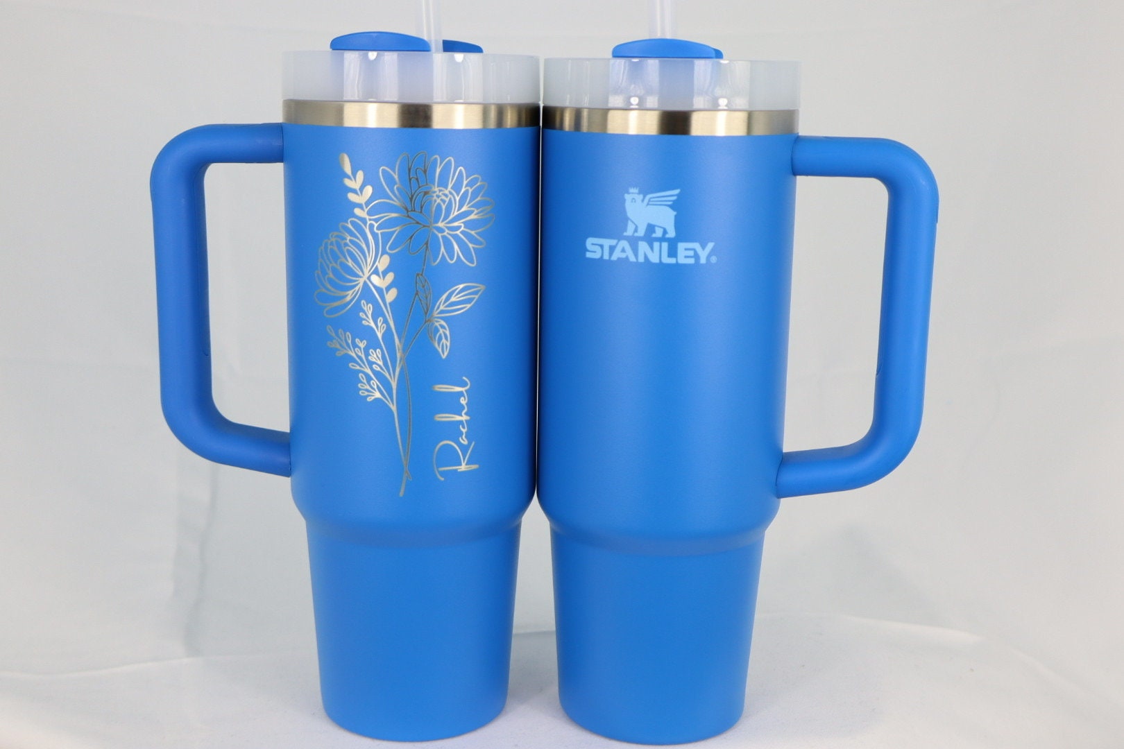 Personalized Birth Flower Stanley Tumbler With Name ,Personalized Birth Flower Tumbler, Bridesmaid Proposal, Gifts for Her, Party Favor