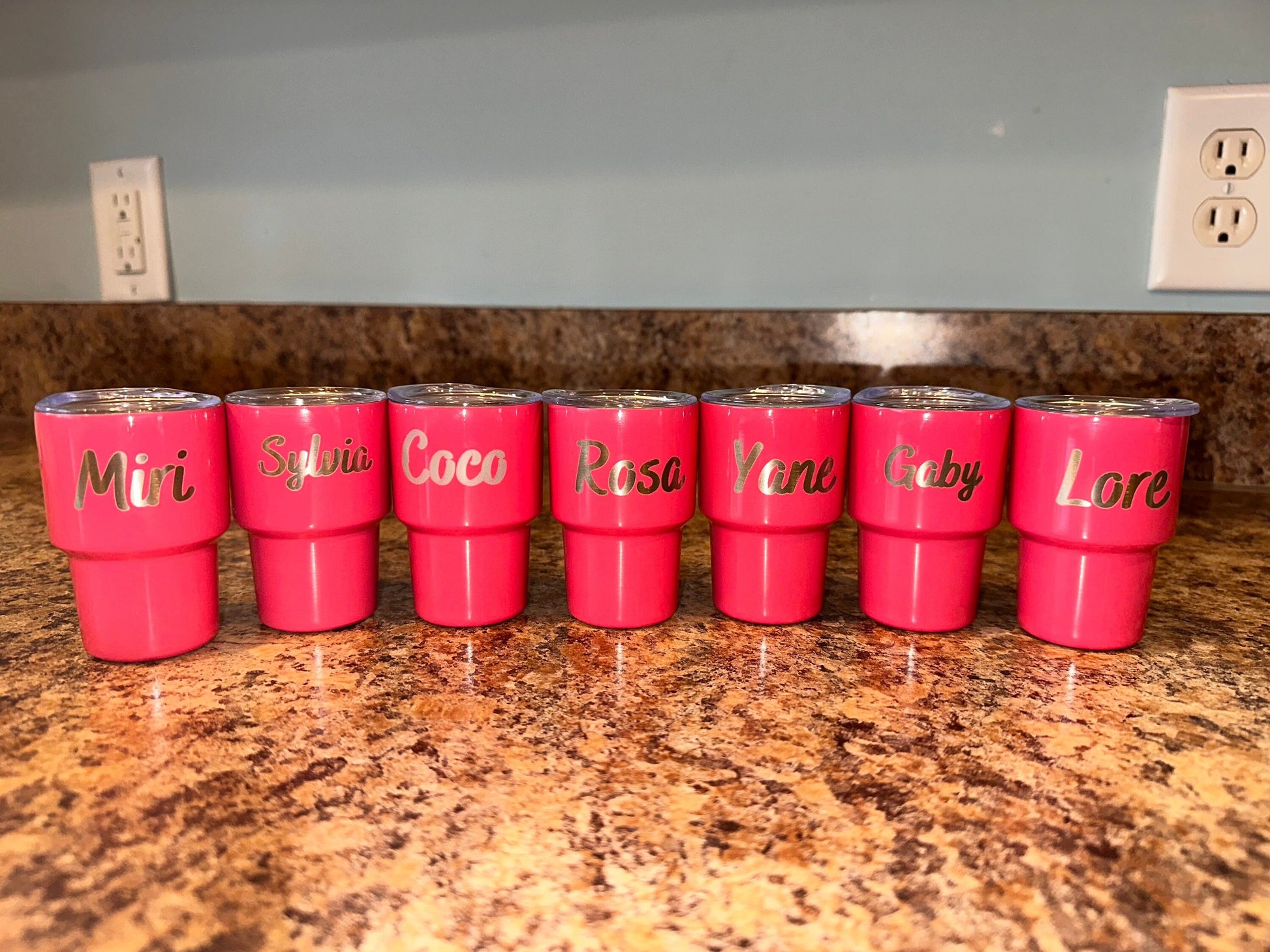 Mini tumblers for a party