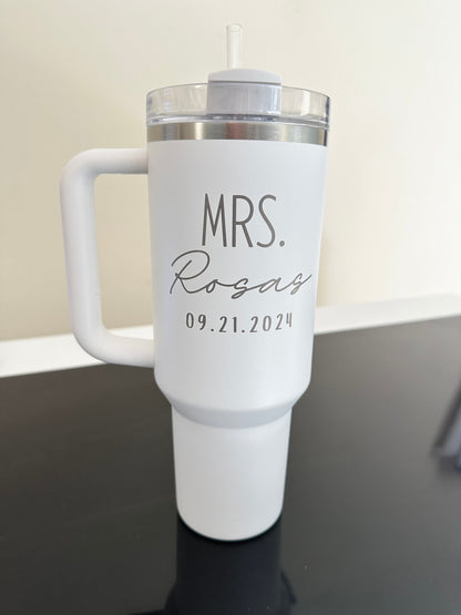Personalized Wedding Gift Stanley Cup, Personalized Wedding Tumbler, Bridesmaid Proposal, Gifts for Her, Party Favor, Wedding Gift