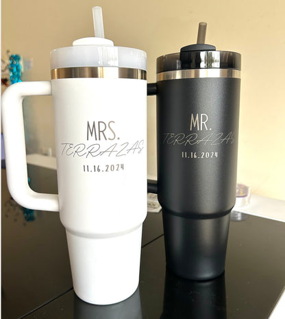 Personalized Wedding Gift Stanley Cup, Personalized Wedding Tumbler, Bridesmaid Proposal, Gifts for Her, Party Favor, Wedding Gift