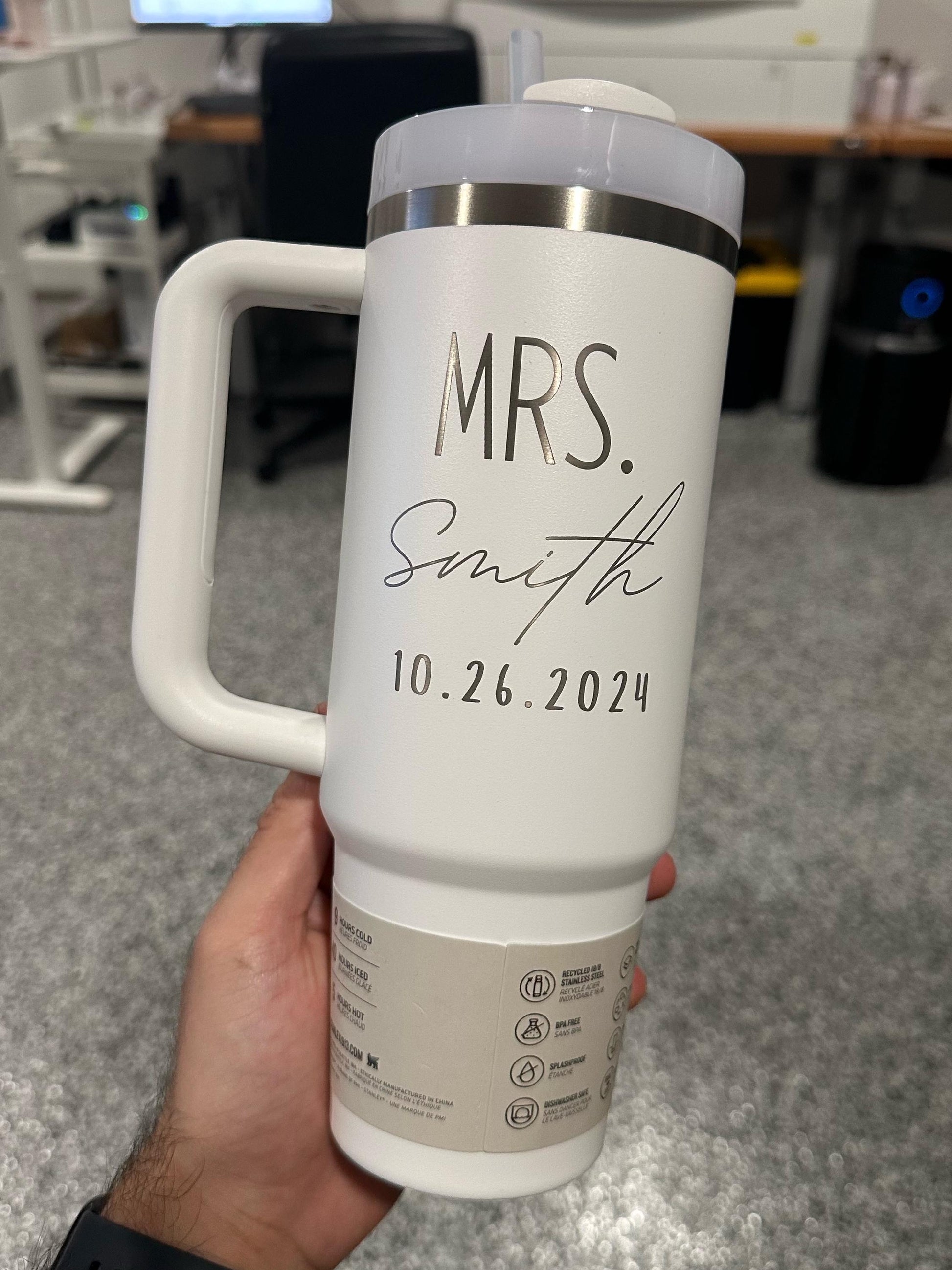 Personalized Wedding Gift Stanley Cup, Personalized Wedding Tumbler, Bridesmaid Proposal, Gifts for Her, Party Favor, Wedding Gift