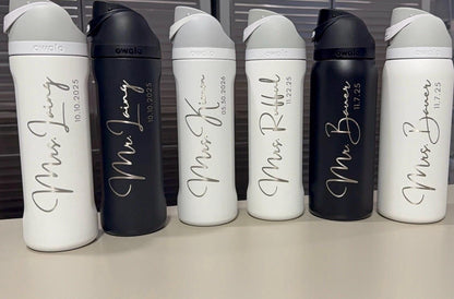 Engraved bride bottle