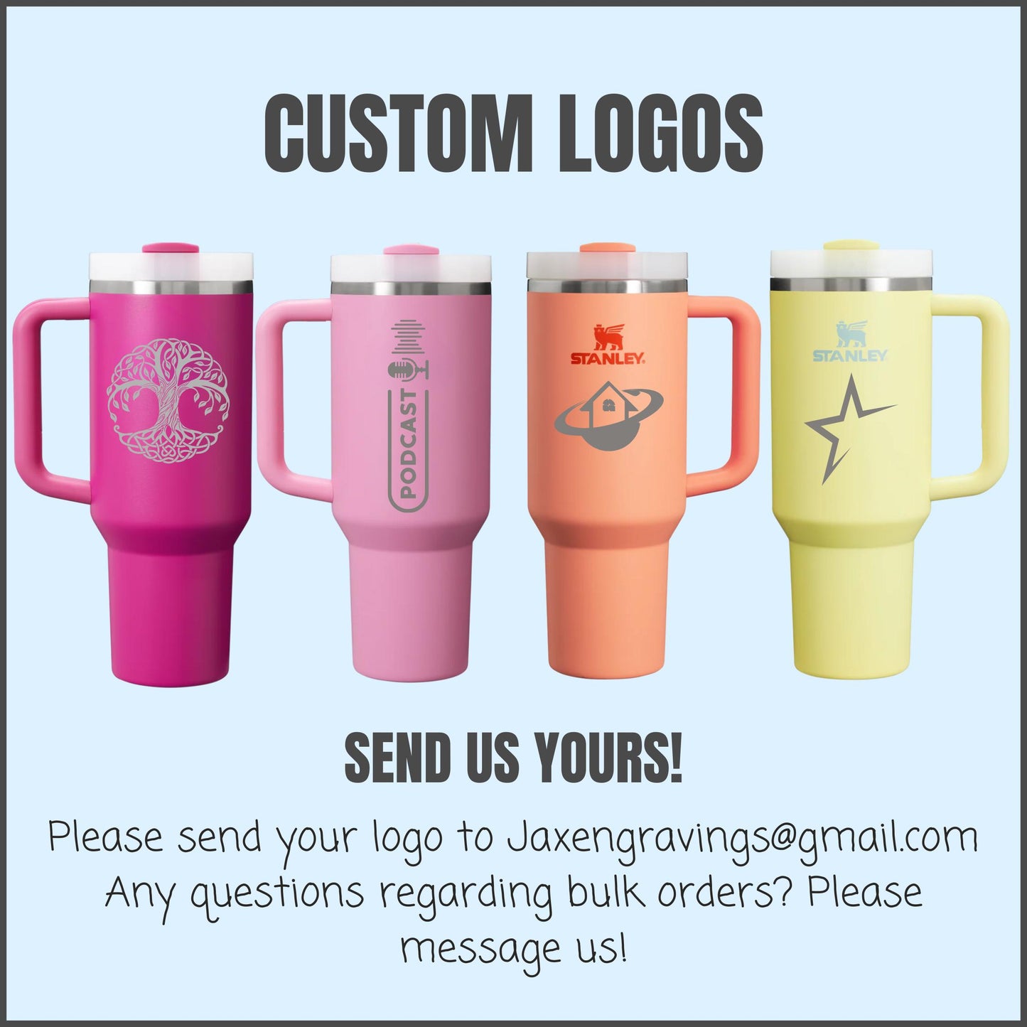 Custom logos - send us yours