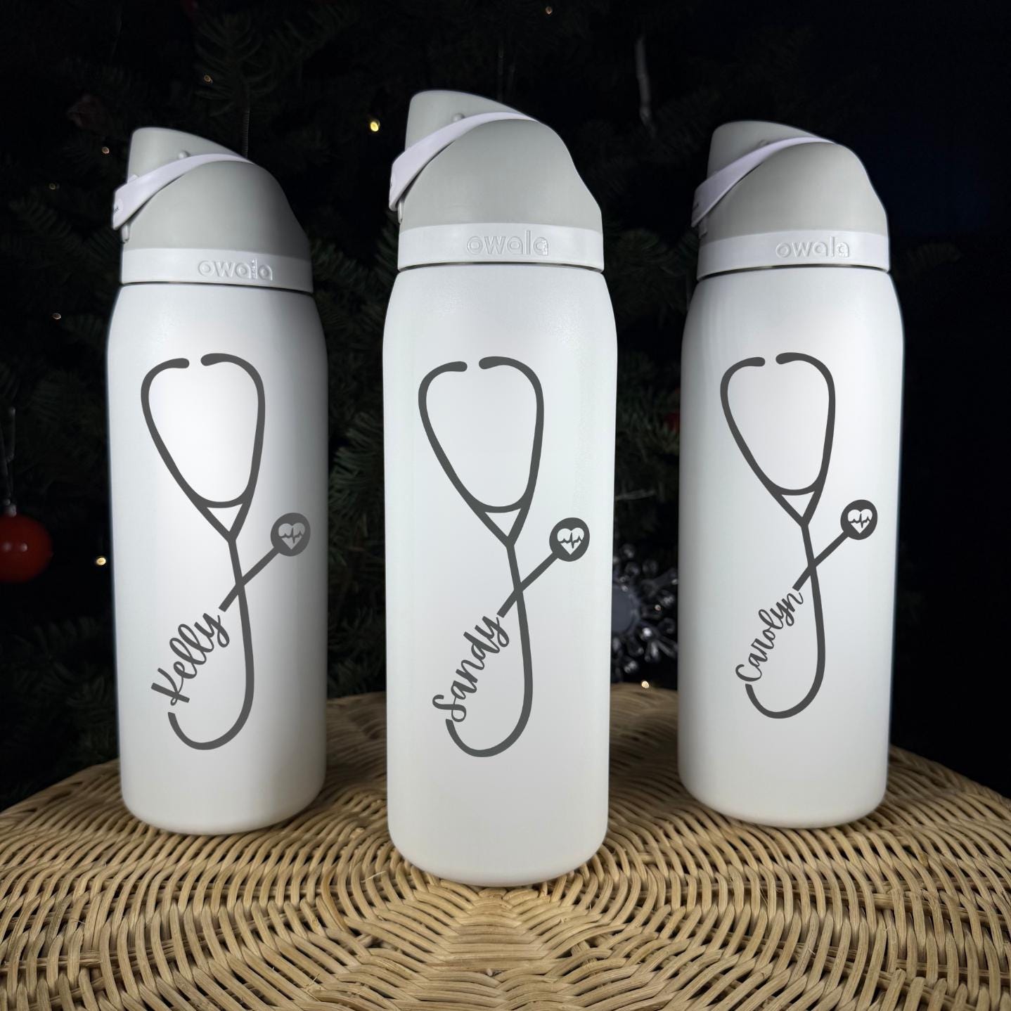 Nurse Owala bottle with name