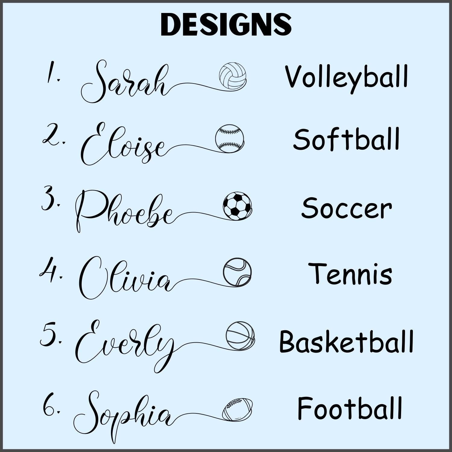 Sport design options for the Owala engraving