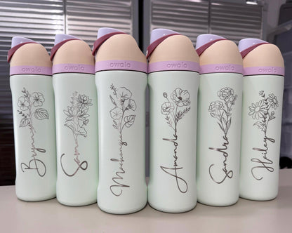 Birth flower Owala FreeSip gift