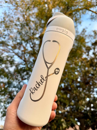 Personalized medical Owala bottle