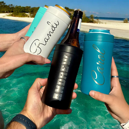 Custom engraved 3-in-1 can cooler