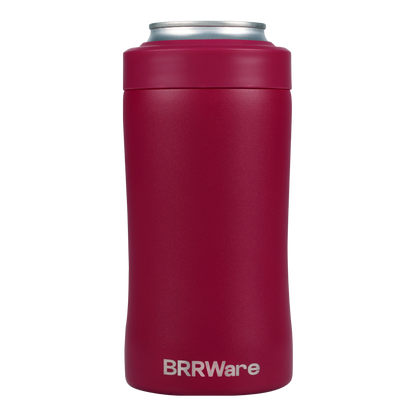 BRRWare 3-in-1 can cooler, Berry, front view