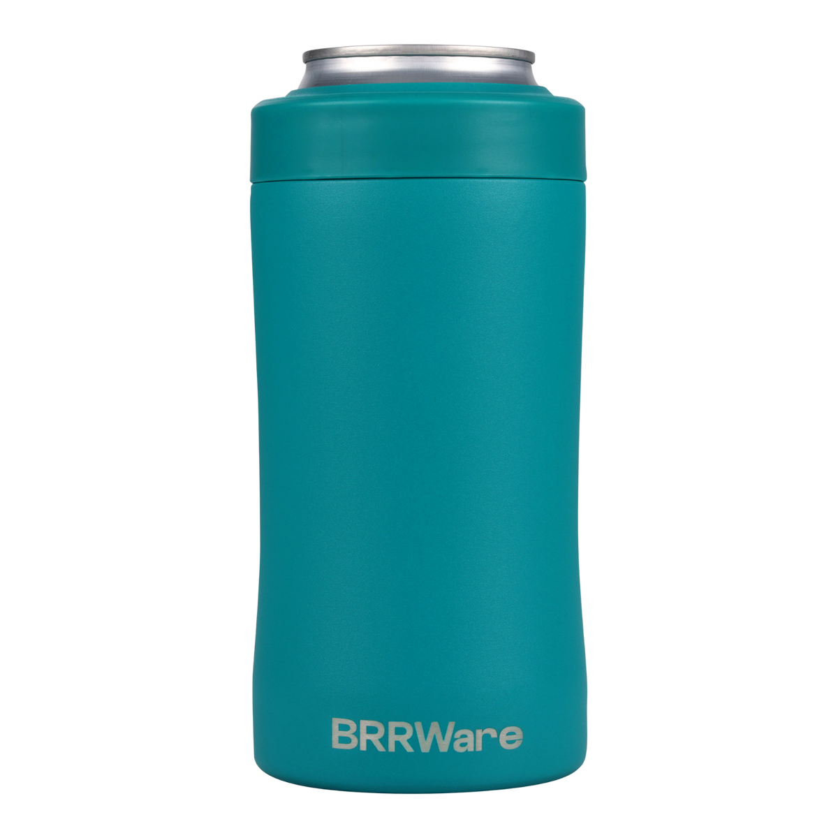 BRRWare 3-in-1 can cooler, Duval Teal, front view
