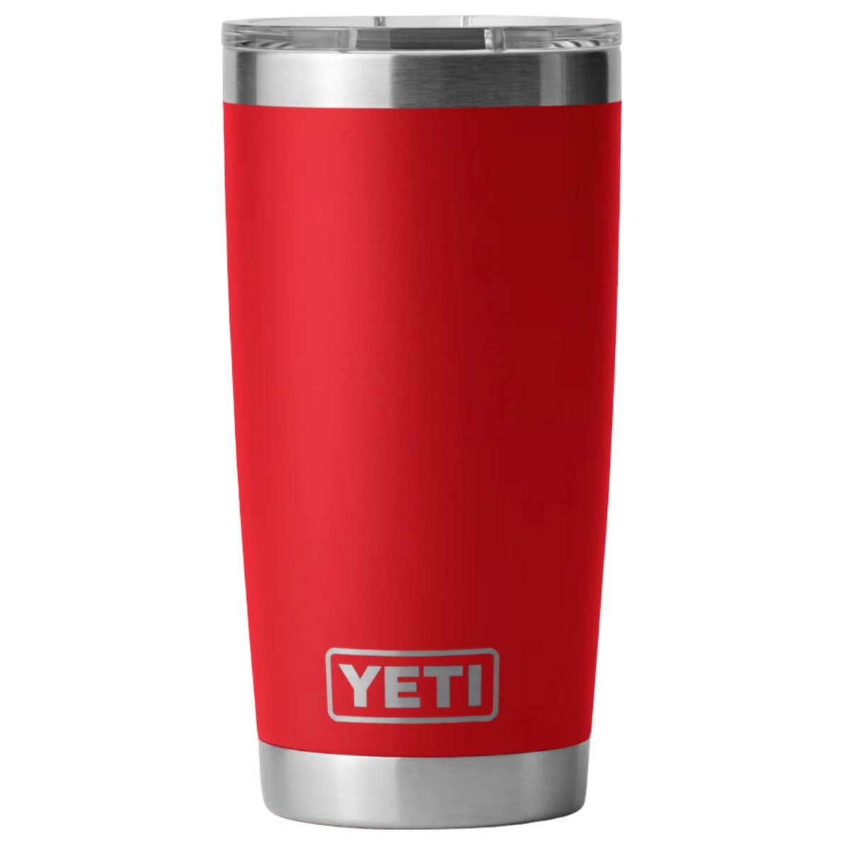 YETI Rambler 20 oz tumbler, Rescue Red, front view