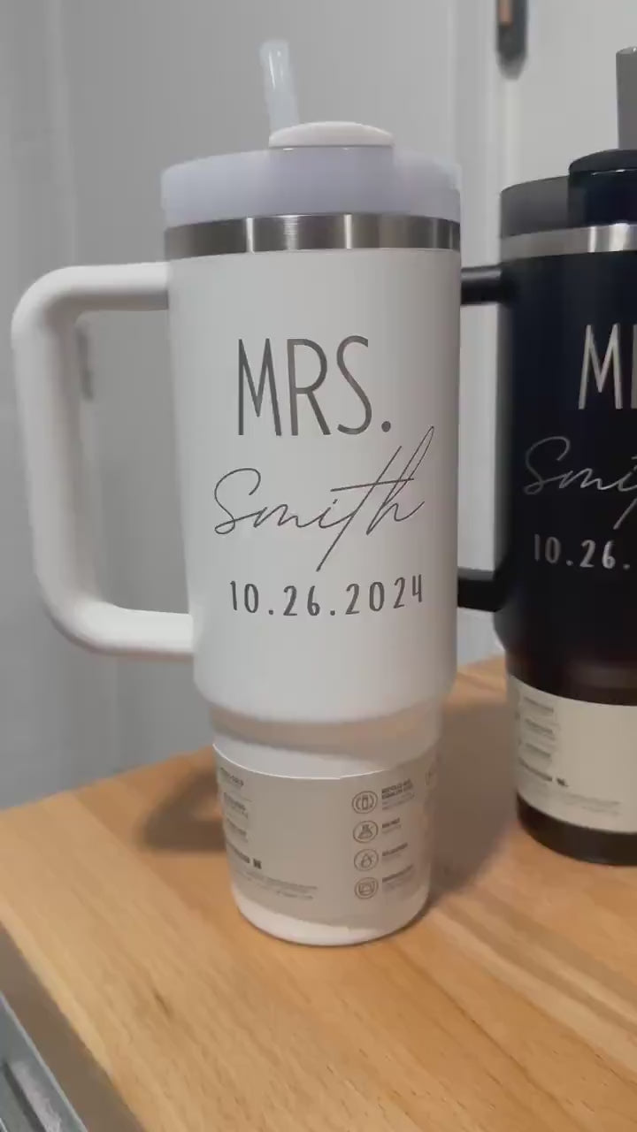 Personalized Wedding Gift Stanley Cup, Personalized Wedding Tumbler, Bridesmaid Proposal, Gifts for Her, Party Favor, Wedding Gift