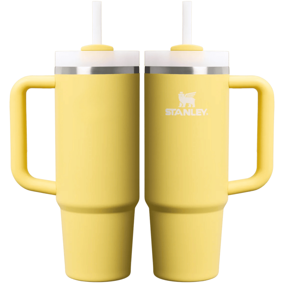 Stanley Quencher 30 oz in Daffodil — front and back