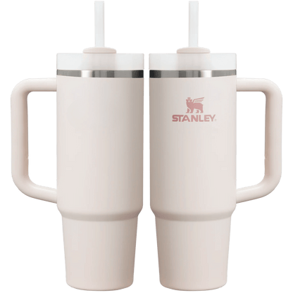 Stanley Quencher 30 oz in Rose Quartz — front and back