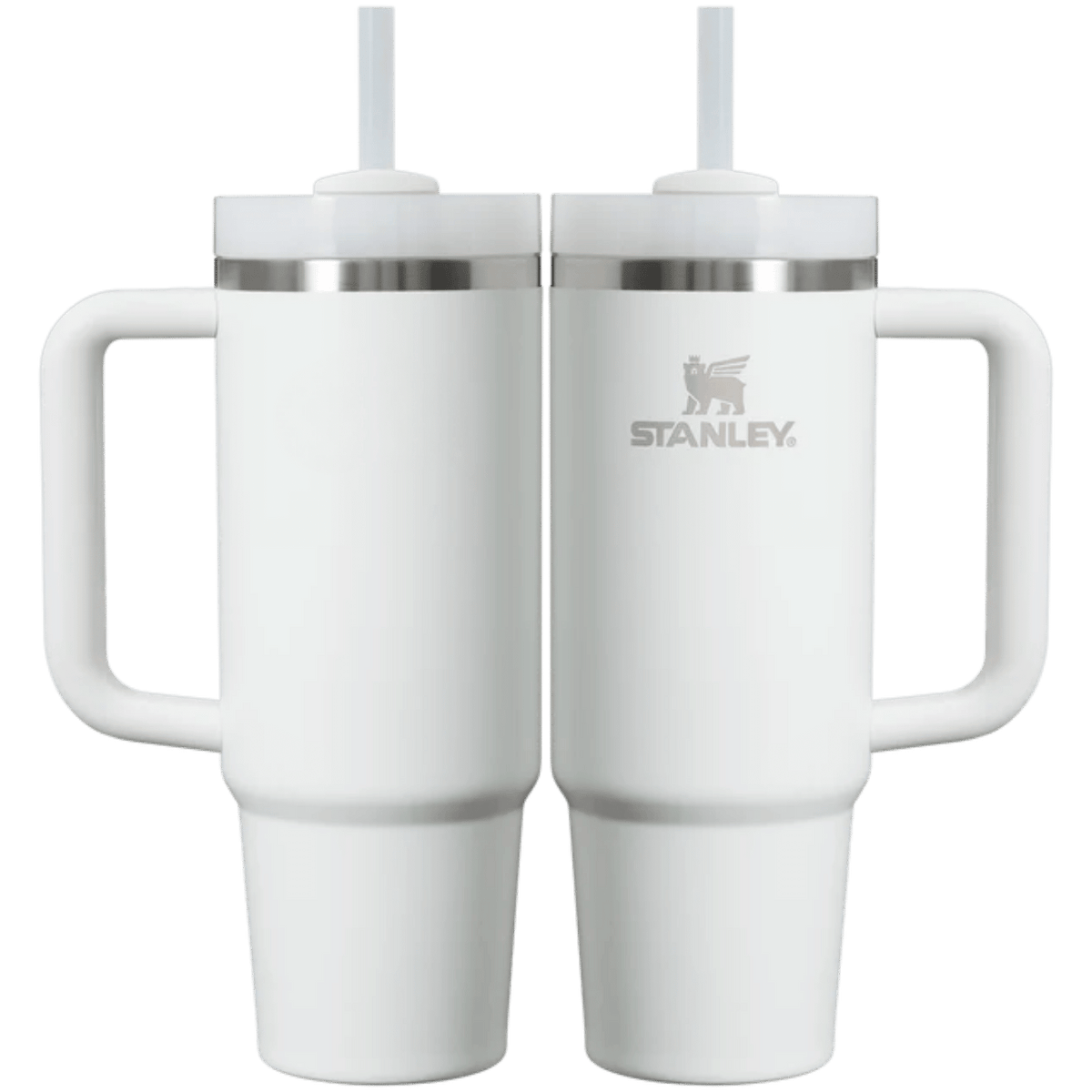 Stanley Quencher 30 oz in White — front and back