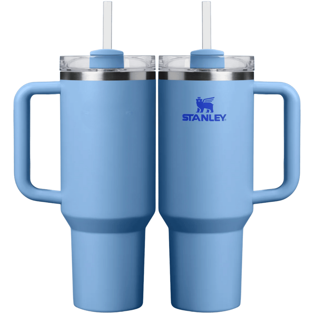 Stanley Quencher 40 oz in Blue Sky — front and back