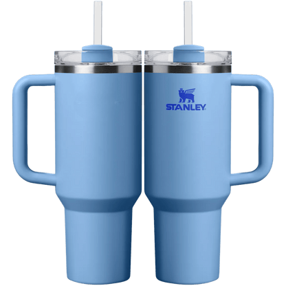 Stanley Quencher 40 oz in Blue Sky — front and back