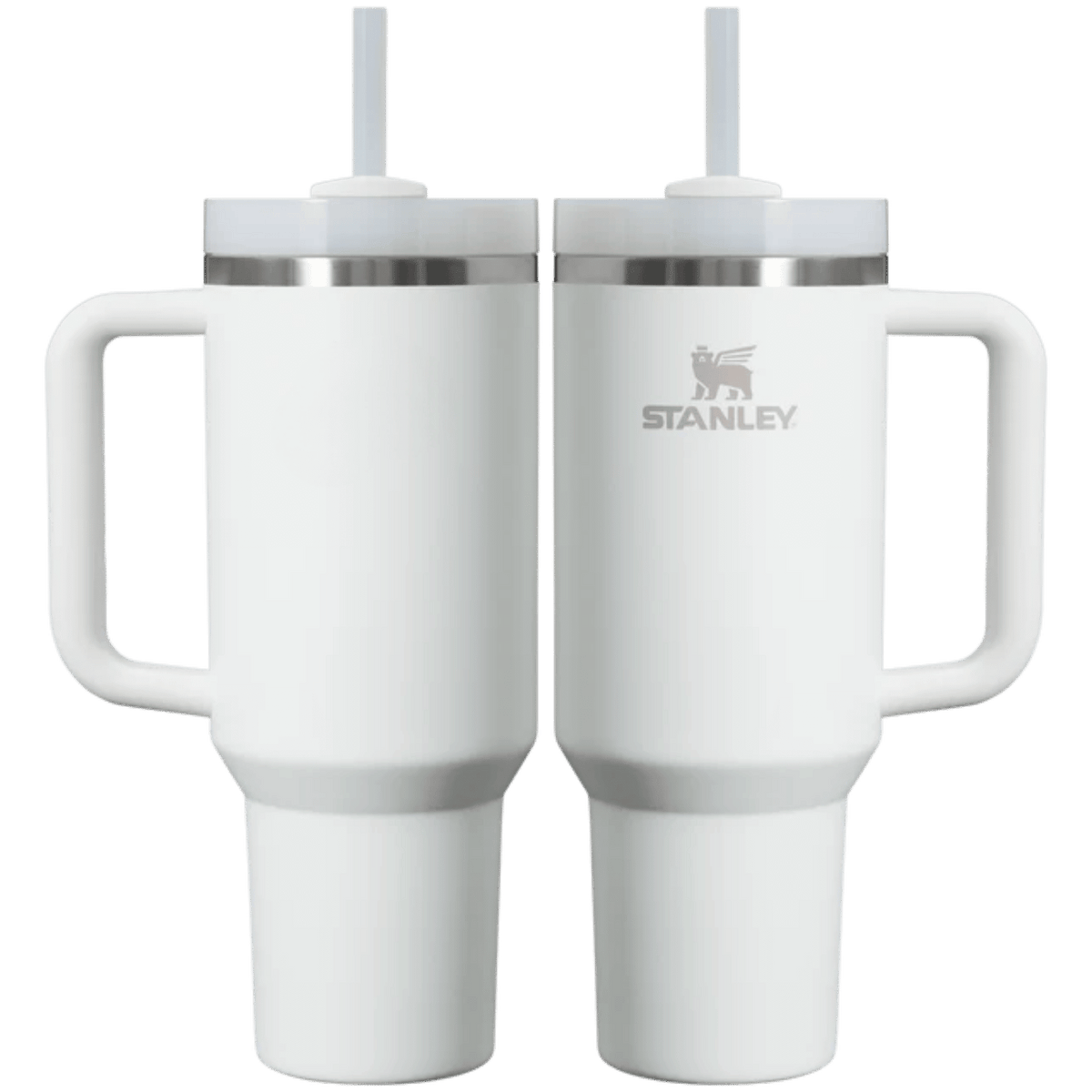 Stanley Quencher 40 oz in White — front and back